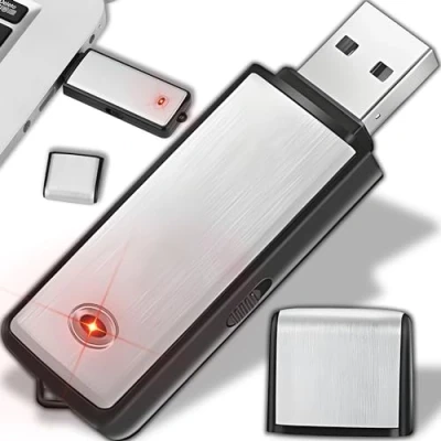 Image de Retoo Dictaphone numérique professionnel USB avec clé de 8 Go et enregistrement activé par le bruit pour conférences, interview, réunion, enregistreur vocal batterie 1 heure
