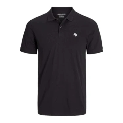 Image de JACK &amp; JONES Polo Ss Noos Jjejersey avec logo pour homme, Noir, S