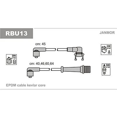 Afbeelding van JANMOR RBU13 Bougiekabelset RENAULT: ESPACE 1