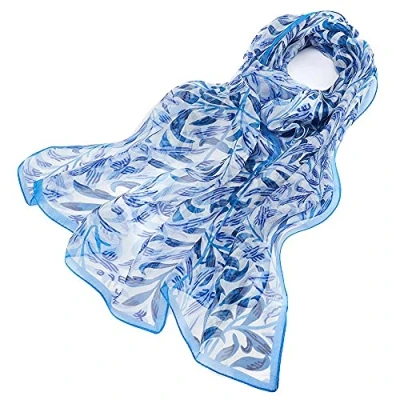 Afbeelding van Signare Sjaal 100% pure zijde Blauw Willow Bough William Morris