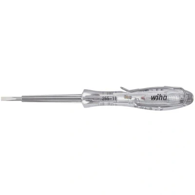 Afbeelding van WIHA SB25511 spanningszoeker SoftFinish eenpolig 110 250 V sleufkop transparant met clip in blister 35378