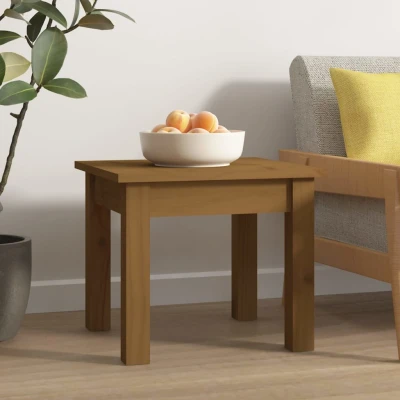 Afbeelding van Salontafel 35x35x30 cm massief grenenhout honingbruin