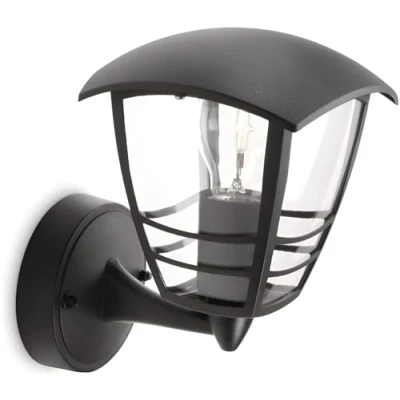Afbeelding van Creek buitenwandlamp omhoog zwart Philips