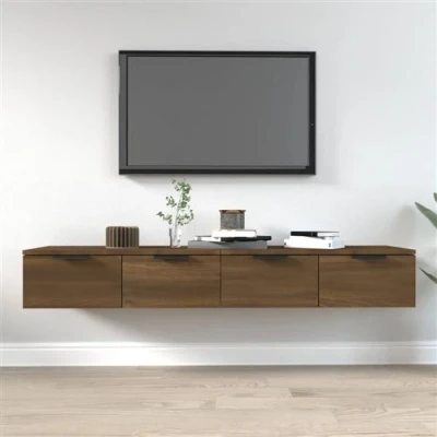Afbeelding van vidaXL Wandkasten 2 st 68x30x20 cm bewerkt hout bruin eikenkleur