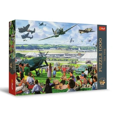 Afbeelding van Trefl Premium Plus Quality Tea Time puzzel: luchtshow 1000 stukjes, geschilderde nostalgische fotoserie, perfect op elkaar afgestemde stukken, voor volwassenen en kinderen vanaf 12 jaar