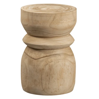 Afbeelding van Bikkel krukje hout 40xø28cm naturel