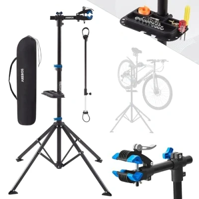 Afbeelding van AREBOS Fiets montagestandaard, met draagtas, 360 draaibaar, draagvermogen 30 kg