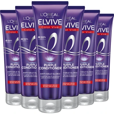 Afbeelding van 6x L&#039;Oréal Elvive Color Vive Purple Conditioner 150 ml