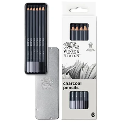 Image de Winsor &amp; Newton Studio Collection Crayons Fusains X6 Assortis