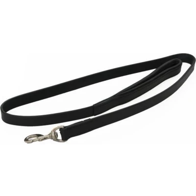 Afbeelding van Leren hondenriem extra breed 130 cm zwart