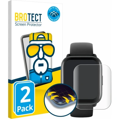 Afbeelding van BROTECT Screenprotector voor Amazfit Active Folie Beschermfolie transparant volledig dekking (2 Stuks)