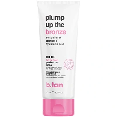 Afbeelding van b.tan Dagelijks hydraterende zelfbruinende Lotion voor de huid Plump Up the Bronze Everyday Glow doordrenkt met hyaluronzuur een vollere en sappige huid, 8 Fl Oz