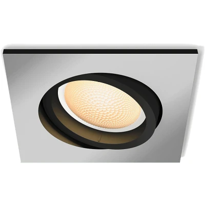 Afbeelding van Philips Lighting Hue LED inbouwlamp 871951433858600 White Amb. Milliskin Einbauspot eckig aluminium 350lm Erweiterung GU10 5 W