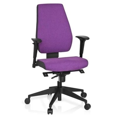 Afbeelding van hjh office Pro Tec 500 Bureaustoel Stof Lila / grijs