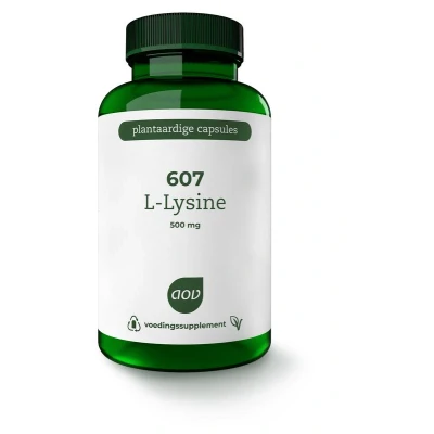 Afbeelding van AOV 607 L Lysine HCl 500mg Vegacaps