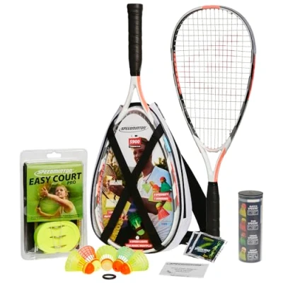 Afbeelding van Speedminton S900 set speedbadminton crossminton speed badminton wit/grijs/rood