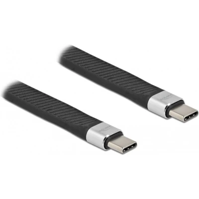 Afbeelding van USB C naar siliconen kabel met E Marker chip USB2.0 tot 20V/5A / zwart 0,10 meter