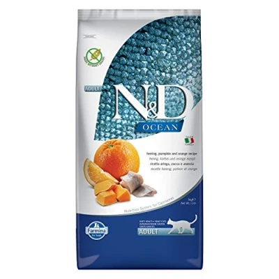 Afbeelding van Farmina Nd Ocean Pumpkin Haring 5kg Kat Voer Transparant