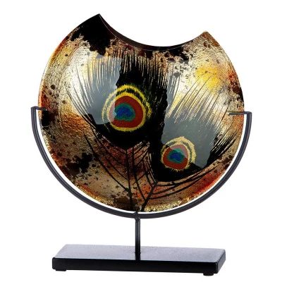 Afbeelding van Gilde Glas Vaas Peacock