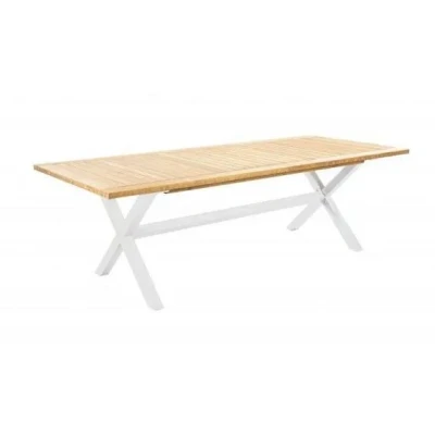 Afbeelding van Wakai dining table 236x100cm. alu white/teak Yoi