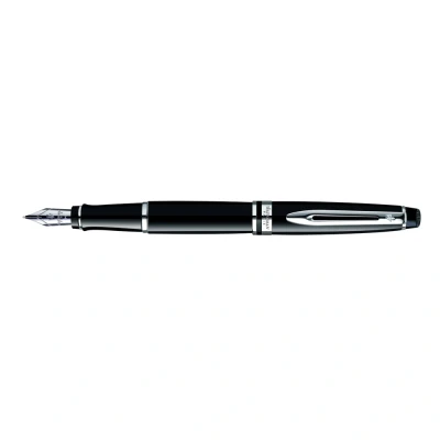Afbeelding van Waterman Expert Lacque Black CT Vulpen Schrijfwijze: Medium Kleur: Zwart De Vulpenwereld