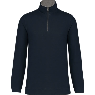 Afbeelding van Kariban Trucker Ritskraagsweater K206 Navy / Grey Heather