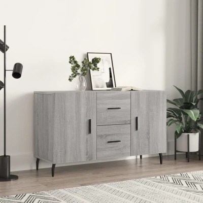 Afbeelding van Dressoir 100x36x60 cm bewerkt hout grijs sonoma eikenkleurig