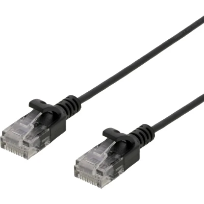 Afbeelding van Deltaco UUTP 1401 Cat6a Netwerkkabel 1m U/UTP RJ 45 naar Zwart