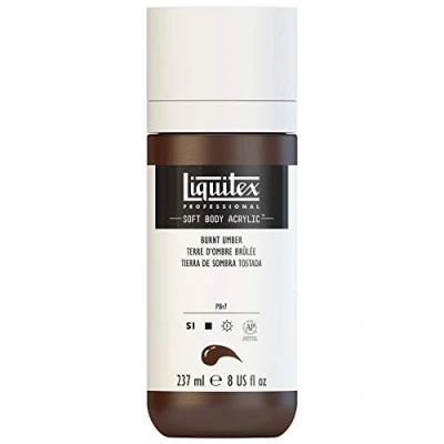 Afbeelding van Liquitex Soft Body 237 ml acrylverf, extra fijn, lage viscositeit, gebrande schaduw, aarde