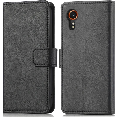Afbeelding van iMoshion Hoesje Geschikt voor Samsung Galaxy Xcover 7 Met Pasjeshouder Luxe Bookcase Zwart
