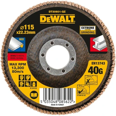 Afbeelding van DEWALT DT30601 QZ lamellenschuurschijf EXTREME 115x22.2mm korrel 40