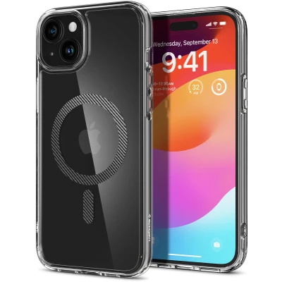 Afbeelding van Spigen Ultra Hybrid MagFit hoesje voor iPhone 15 Zwart