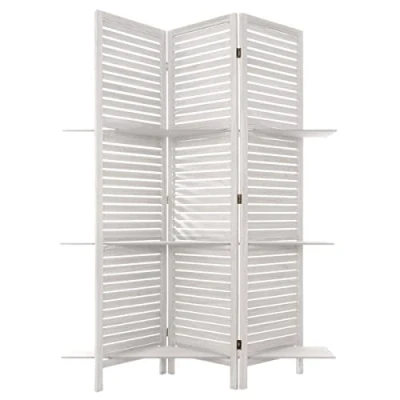 Afbeelding van Atmosphera Scherm met 3 legplanken wit H170 cm