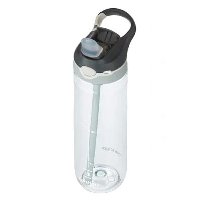Afbeelding van Contigo Ashland Autospout Waterfles met rietje Grote BPA vrije Drinkfles van 720ml Sportfles Lekvrije Ideaal voor School, de Sportschool, Fiets, Hardlopen, Wandelen Macaroon