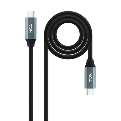 Afbeelding van USB C kabel NANOCABLE 10.01.4302 Zwart 2 m (1 Stuks)