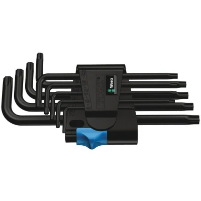 Afbeelding van Wera blacklaser stiftsleutelset met vasthoudfunctie 9 delige torx t8 t40