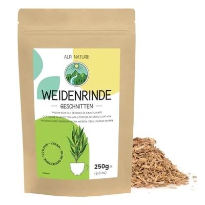 Afbeelding van thee van witte wilgenbast, 250 g, Alpi Nature, gesneden wilgenschors, losse thee, wilgenbast voor de bereiding wilgenschors en kruidenthee