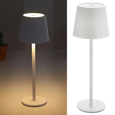 Afbeelding van Cepewa tafellamp met touch functie, traploos dimbaar, 3 witte tinten, 9 x 26 cm, wit, 45 lumen, 48 leds, USB oplaadkabel (1 wit)