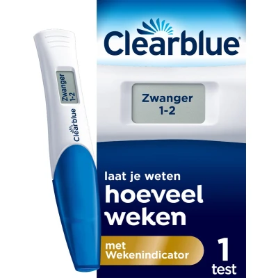 Afbeelding van Clearblue Zwangerschapstest Met Wekenindicator Stelt Het Aantal Weken Vast 1 Digitale Test