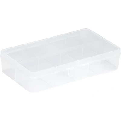 Afbeelding van Sunware Q Line Opbergbox 8 Vaks 24.5X15X5.2 Cm Transparant