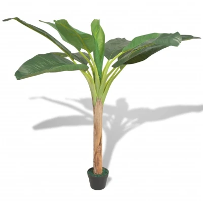 Afbeelding van Kunst bananenboom plant met pot 150 cm groen