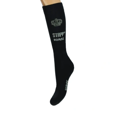 Afbeelding van Stapp Horse Kniekous Strass Zwart Ruiterkleding 35 38