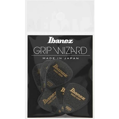 Afbeelding van Ibanez Sand Grip Plectrum Medium 0.80 mm zwart 6 pack