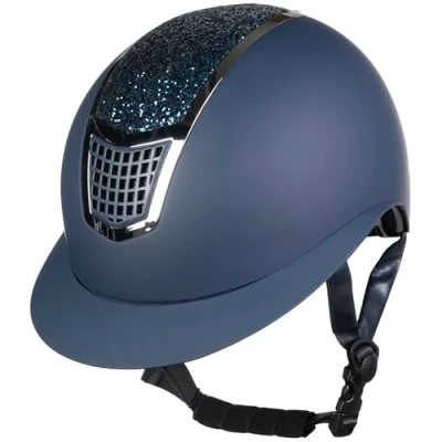 Afbeelding van HKM Cap Glamour Shield Donkerblauw/Zilver 53 55cm
