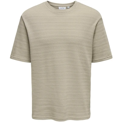 Afbeelding van ONLY&amp;SONS ONSGIVO REG 12 SS CREW KNIT NOOS Heren T shirts M