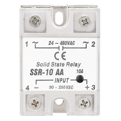 Afbeelding van Halfgeleiderrelais voor ruimtevaartverlichting SSR 10 AA A ingang 90 250 V AC uitgang 24 480