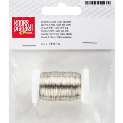 Afbeelding van Knorr Prandell 216465722 metaaldraad Ø 0,25 mm 150 m antiek zilver verzinkt