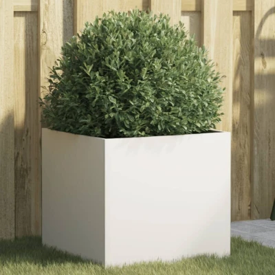 Afbeelding van Plantenbak 42x40x39 cm koudgewalst staal wit