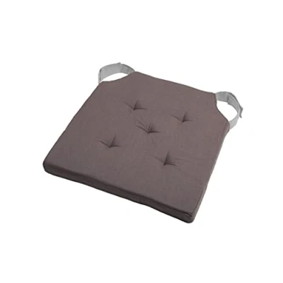 Afbeelding van Stof Stoelkussen Afmetingen 38x38 cm 100% Katoen Kleur Grijs Duo model Uitzonderlijke kwaliteit Comfortabel en elegant Onderhoudsvriendelijk