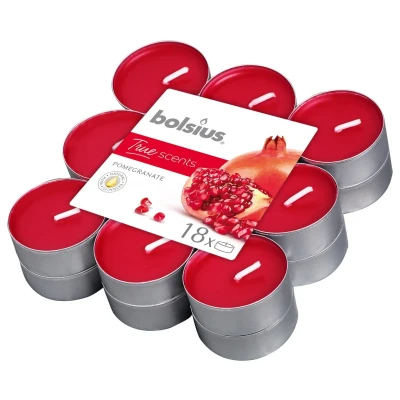 Afbeelding van Bolsius waxinelichtjes True Scents geur Pomegranate 18st